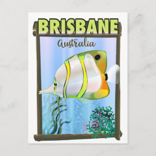 Brisbane Australië Tropische reisposter Briefkaart