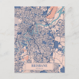 Brisbane Australië Winderige Stad Kaart Reizen