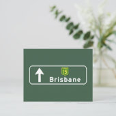 Brisbane, Australische wegwijzer Briefkaart (Staand voorkant)