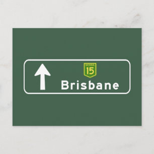 Brisbane, Australische wegwijzer Briefkaart