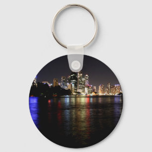 Brisbane bij nacht sleutelhanger