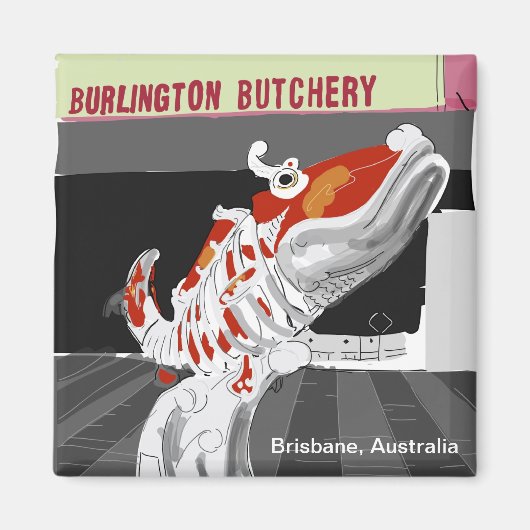 Brisbane Chinatown Stadsmagneet Magneet (Voorkant)