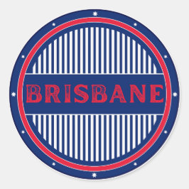 Brisbane City Pride Emblem – Australian Identity Ronde Sticker