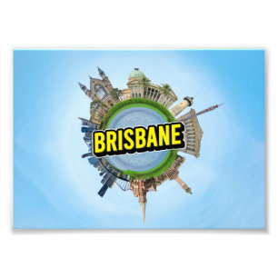 Brisbane kleine kleine planeet landmark architectu foto afdruk