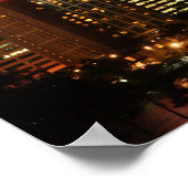 Brisbane Night Skyline. affiche (Coin)