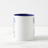 Brise de printemps Bleu Combo Mug (Centre)