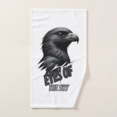 Brise d'encre d'aigle blanc noir (Serviette à main)
