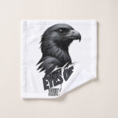 Brise d'encre d'aigle blanc noir (Gant de toilette)