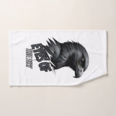 Brise d'encre d'aigle blanc noir (Serviette à main)