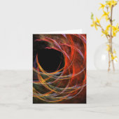 Briser la carte circulaire de note d'art Abstraite (Fleur jaune)