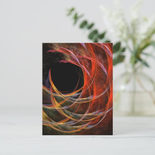 Briser la carte postale Circle Abstrait Art (Debout devant)