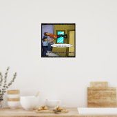 Briser La Loi De Gravité Drôle Poster (Cuisine)