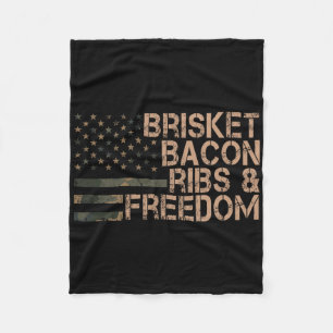 Brisket Bacon Ribs En Freedom Grill Bbq Grappig Vl Fleece Deken