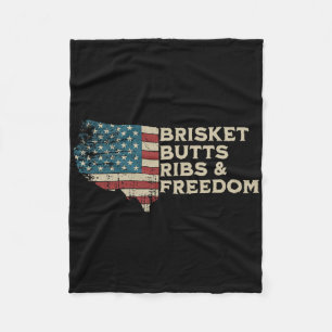 Brisket Butts Ribs en Freedom American BB Fleece Deken