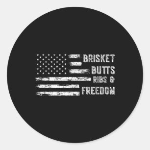 Brisket kont ribben en vrijheid _ BBQ Ronde Sticker