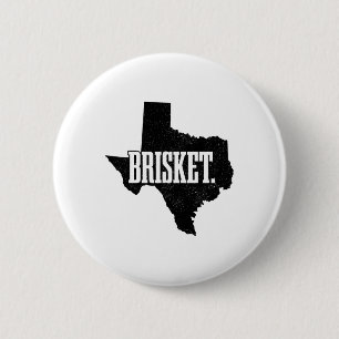 Brisket Texas BBQ State Kaart Pride barbecue grill Ronde Button 5,7 Cm
