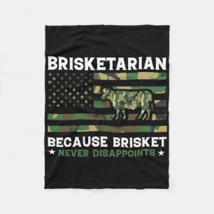 Brisketarian omdat Brisket Shi nooit teleurstelt Fleece Deken
