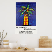Brissago e Ronco s Ascona, Zwitserland,Reizen Poster (Keuken)