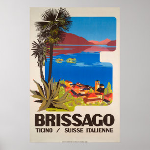 Brissago, Ticino, Zwitserland,Reisposter Poster