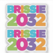 Brissie 2032 sticker (Voorkant)