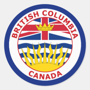 BRISTISH COLUMBIA, CANADA RONDE STICKER