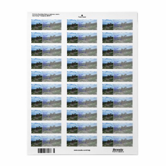 Bristlecone Pine Tree Etiket (Full Sheet)