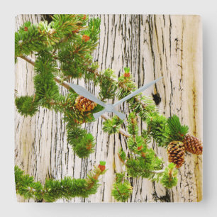 Bristlecone Pine Vierkante Klok