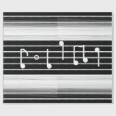 Bristles Musical Notes Cadeaupapier (Vlak)