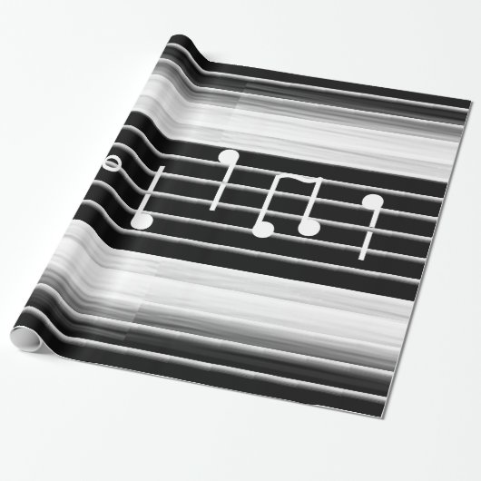 Bristles Musical Notes Cadeaupapier (Uitgerold)