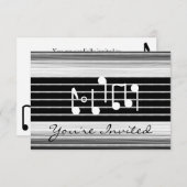 Bristles Musical Notes Kaart (Voorkant / Achterkant)