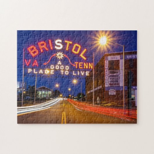 Bristol-aanmelding in maroon en Sinaasappel Legpuzzel (Horizontaal)