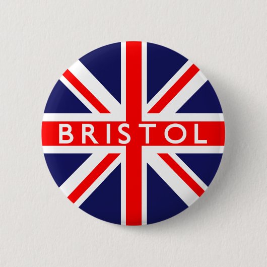 Bristol: Britse vlag Ronde Button 5,7 Cm (Voorkant)