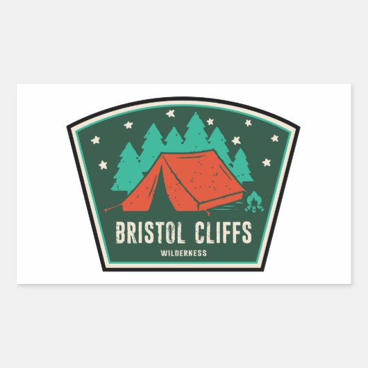 Bristol Cliffs Wilderness Vermont Camping Rechthoekige Sticker (Voorkant)