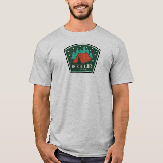Bristol Cliffs Wilderness Vermont Camping T-shirt (Voorkant)