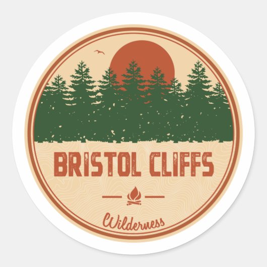 Bristol Cliffs Wilderness Vermont Ronde Sticker (Voorkant)