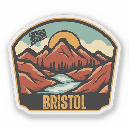 Bristol, Connecticut Sticker (Voorkant)