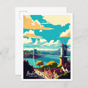Bristol Engeland Art Travel illustratie Briefkaart
