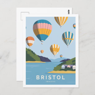Bristol Engeland Beroemde Reisplaats Illustratie Briefkaart