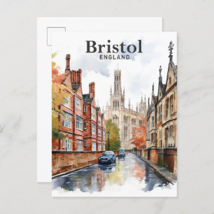Bristol Engeland Waterverf schilderij reizen Briefkaart