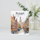 Bristol Engeland Waterverf schilderij reizen Briefkaart (Staand voorkant)