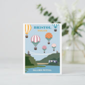  Bristol England ballonfestival Reis Briefkaart (Staand voorkant)