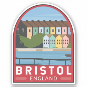 Bristol England Retro Travel Art  Sticker