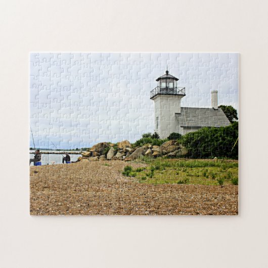 Bristol Ferry Lighthouse, Rhode Island Legpuzzel (Horizontaal)