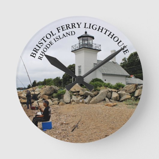 Bristol Ferry Lighthouse Rhode Island Ronde Klok (Voorkant)