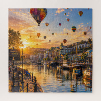 Bristol Harbour Ballonnen bij Gouden Zonsondergang Legpuzzel
