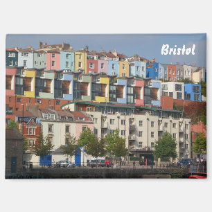 Bristol Harbourside kleurrijke huizen Magneet