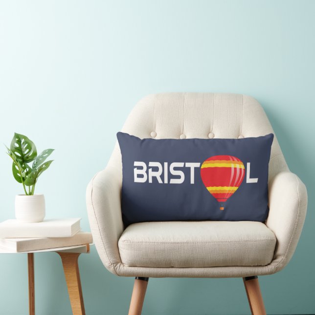 Bristol Hete Luchtballon Cool Typographic Kussen (Stoel)