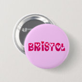 Bristol in het hart ronde button 5,7 cm (Voorkant /achterkant)