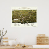 Bristol, NH Panorama Map - 1884 Poster (Keuken)