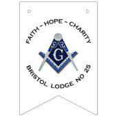 Bristol No 25 Masonic Bunting Banner (Derde vlag)